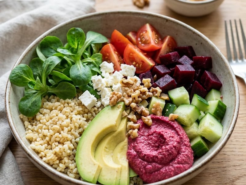 Salad with Avocado and Beetroot