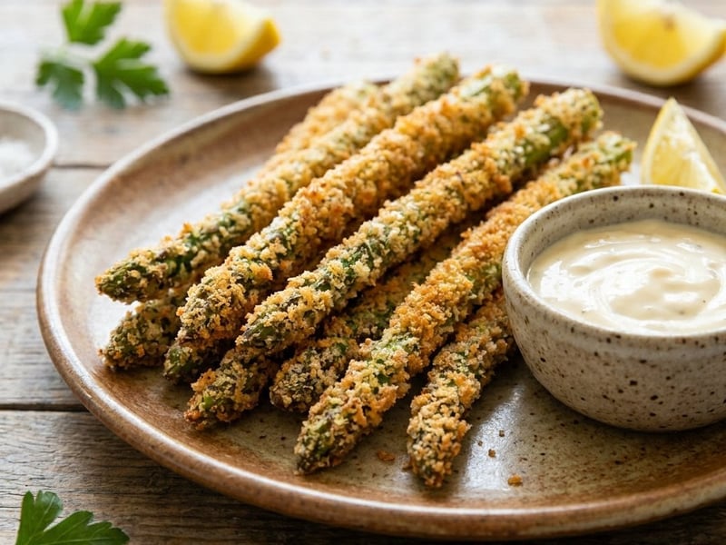 Crispy Asparagus in Panko Breading