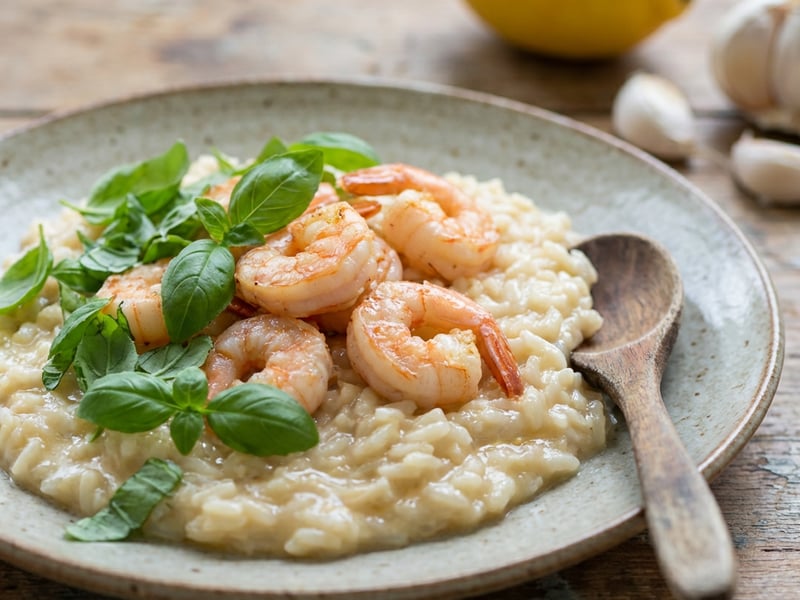 Risotto mit Garnelen