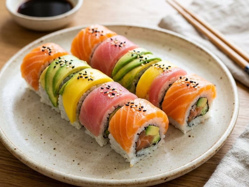 Rainbow Sushi Roll | Make colorful sushi rolls at home