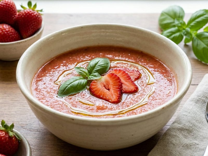 Strawberry Tomato Gazpacho | Refreshing Summer Soup