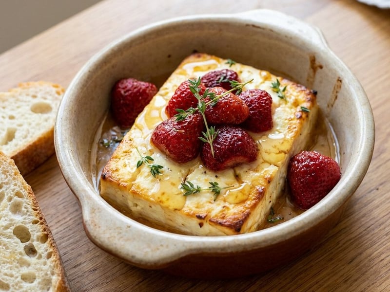 Gebackener Feta mit Sommerbeeren | Schneller Genuss