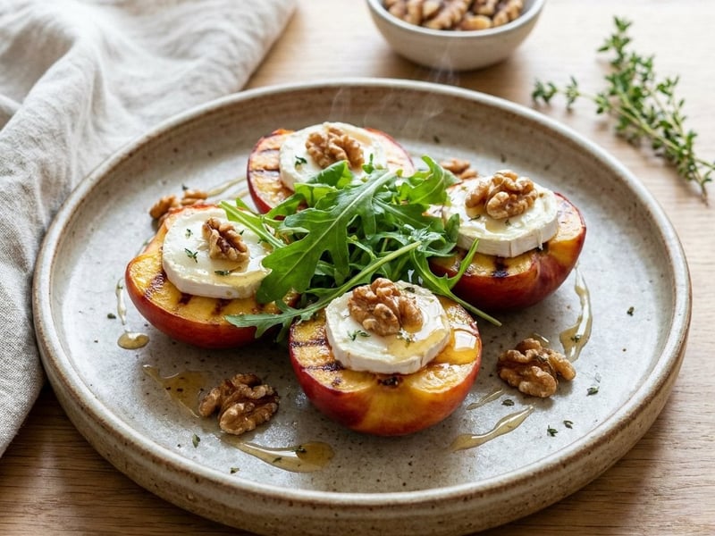 Grilled Nectarines with Goat Cheese | Light Summer Cuisine