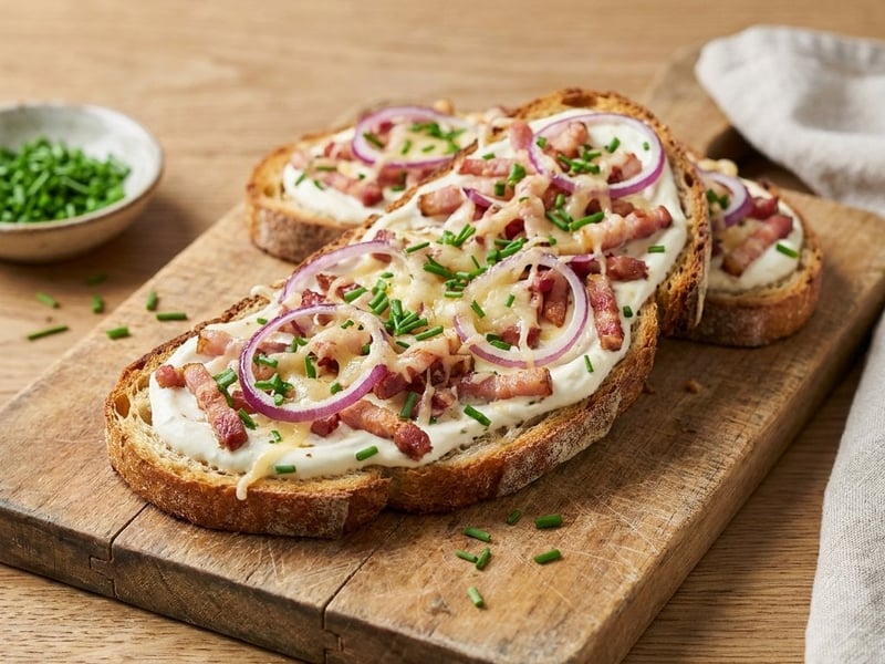 Crispy Flammkuchen Toasties | Quick After-Work Snack