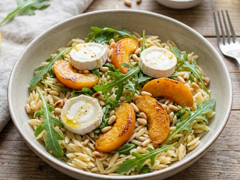 Orzo-Salat mit Aprikosen & Ziegenkäse | Feierabendküche