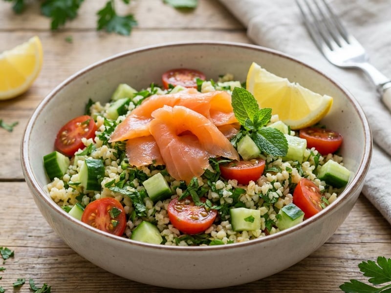 Tabouleh mit Räucherlachs | Frische Feierabendküche