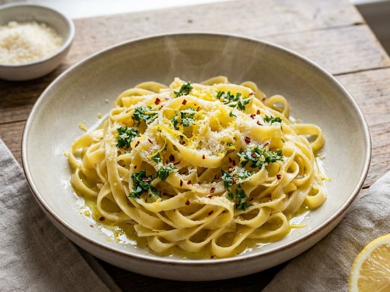 Tagliatelle Aglio e Olio | With Lemon Gremolata
