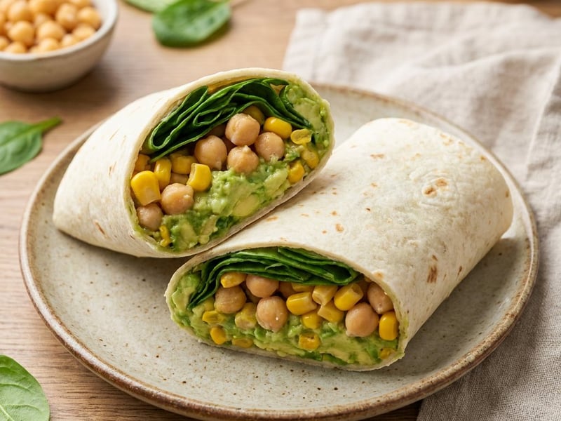 Avocado Chickpea Wrap