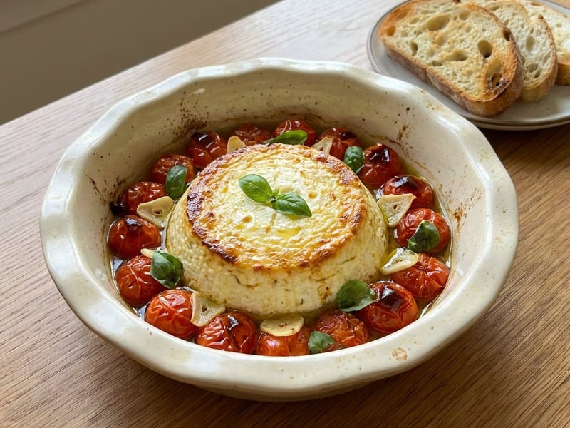 Baked Ricotta with Roasted Tomatoes | Summer Delight