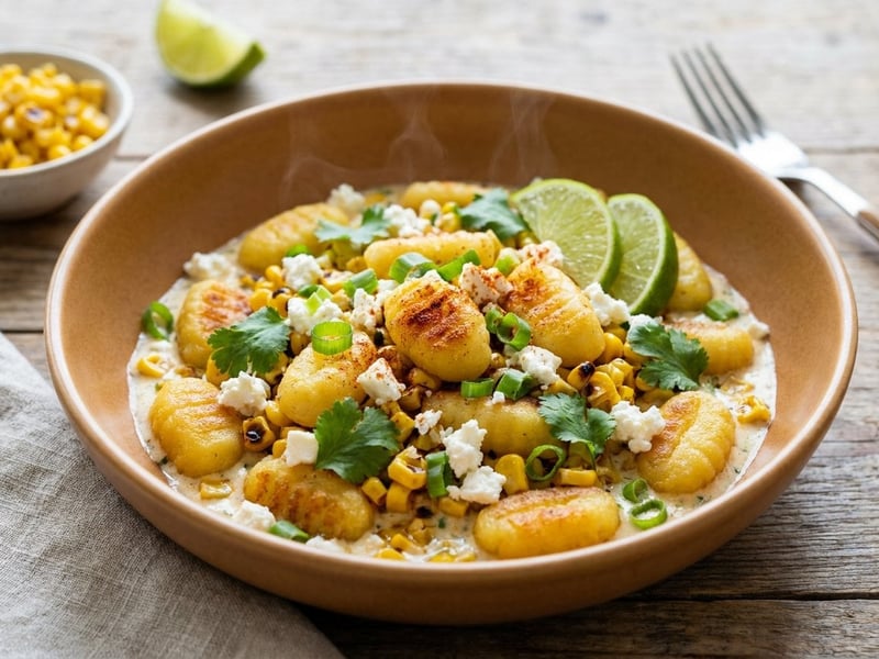 Cremige Mais-Gnocchi mit Feta | Schnelle Feierabendküche