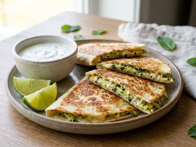 Knusprige Zucchini-Feta-Quesadillas | Feierabend-Snack