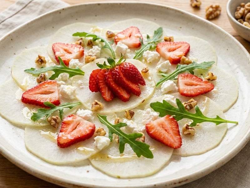 Kohlrabi-Carpaccio mit Ziegenkäse | Frische Sommerküche