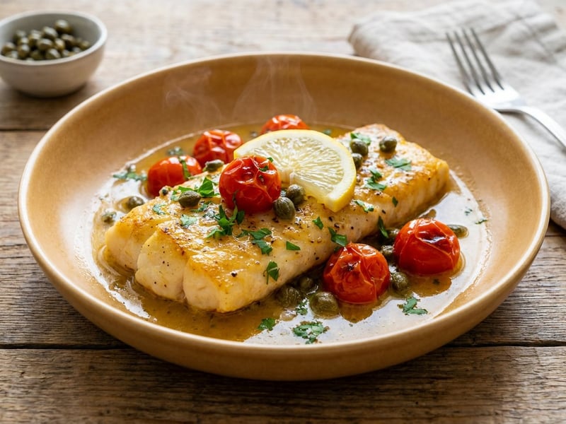 Kabeljau in Zitronen-Kapern-Butter | Feierabendküche