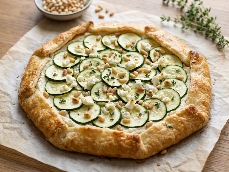 Summer Zucchini-Ricotta Galette with Feta | Crispy & Light