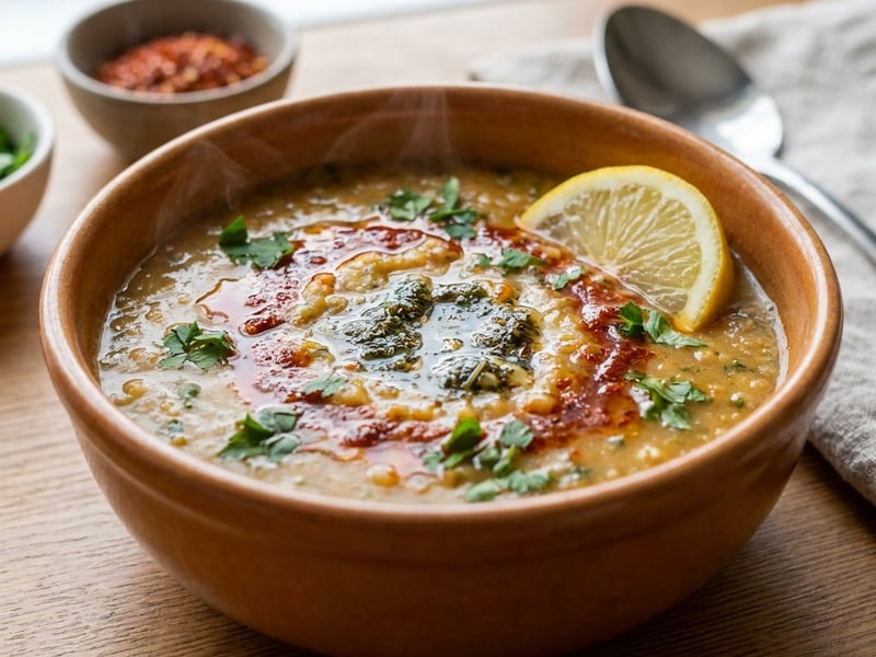 Türkische Ezogelin-Suppe | Würzige Linsen-Bulgur-Suppe