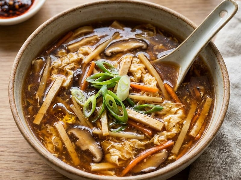 Pekingsuppe mit Tofu | Würzige Sauer-Scharf-Suppe