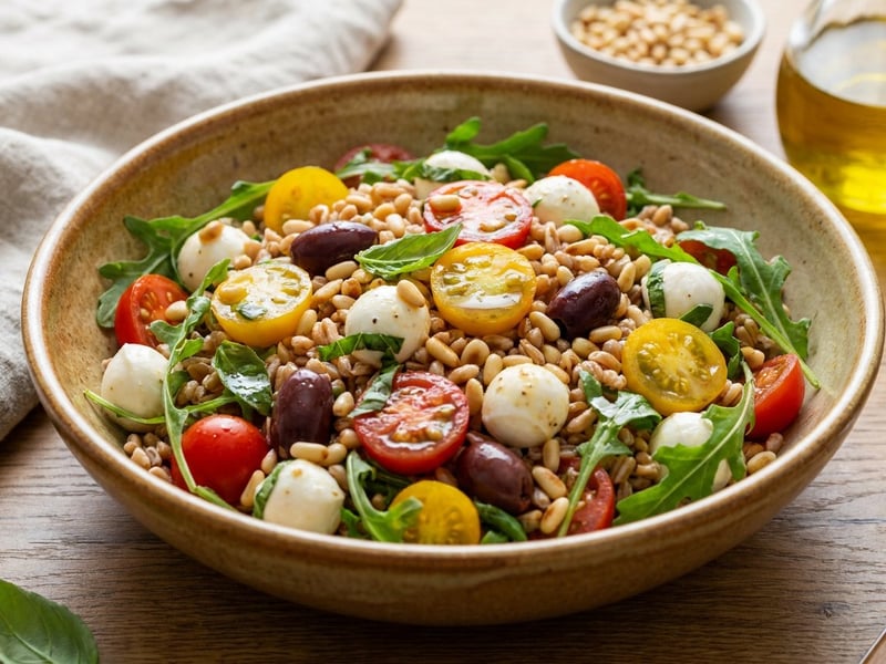 Tuscan Farro Salad | Mediterranean Summer Salad