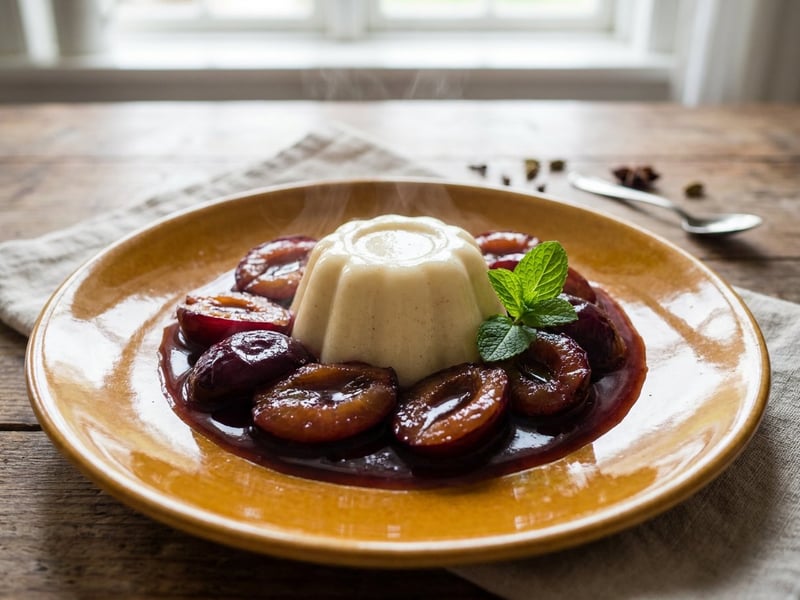 Grießflammeri mit Zwetschgenröster | Spätsommer-Klassiker