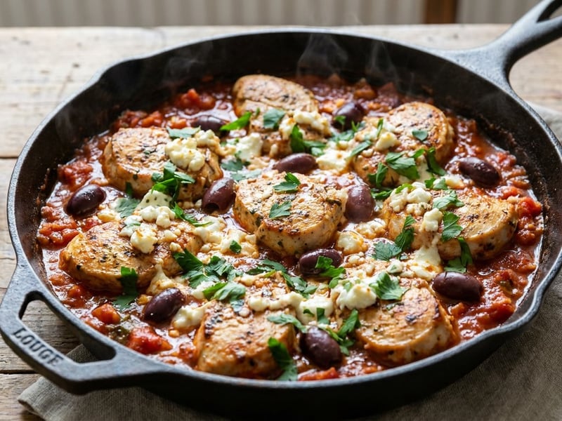 Greek Chicken Saganaki | Quick Weeknight Skillet