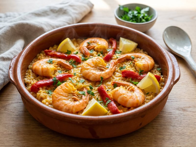 Arroz Meloso con Gambas | Spanischer One-Pot-Genuss