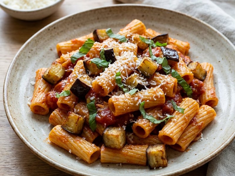 Sicilian Rigatoni alla Norma | Vegetarian Summer Classic
