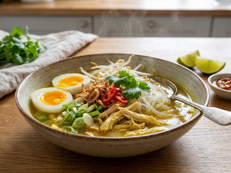 Soto Ayam – Indonesische Hühnersuppe | Würzig & Frisch