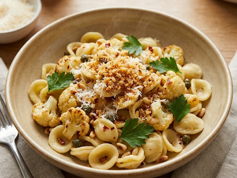 Sizilianische Blumenkohl-Pasta | Knusprig & Pikant