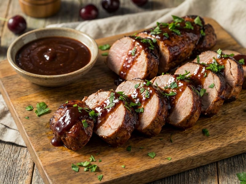 BBQ-Schweinefilet mit Kirsch-Glasur | Zart & Rauchig