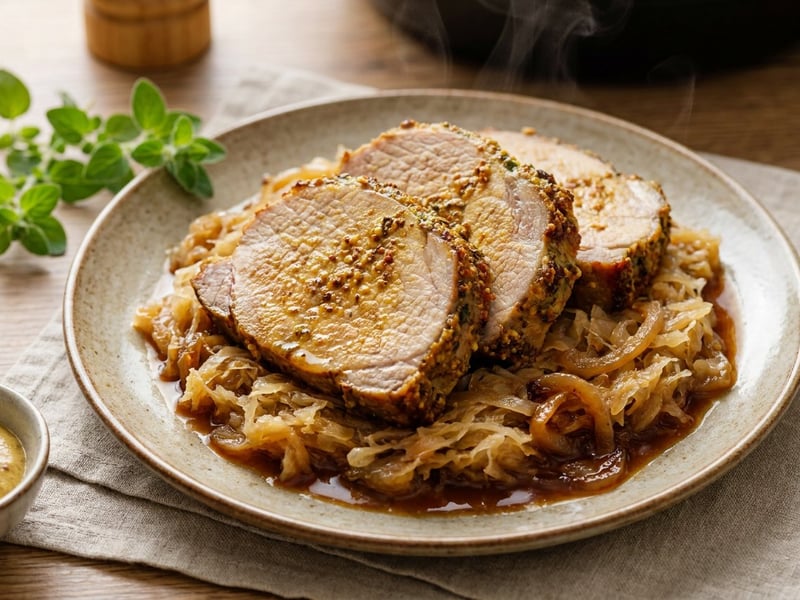 Thüringer Mutzbraten | Saftig mariniert mit Sauerkraut