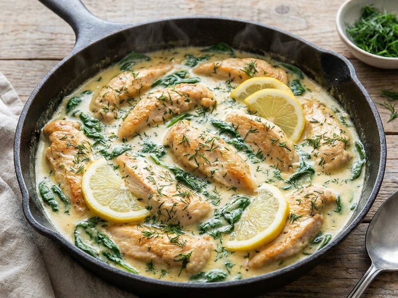 Greek Chicken Avgolemono | Quick & Creamy