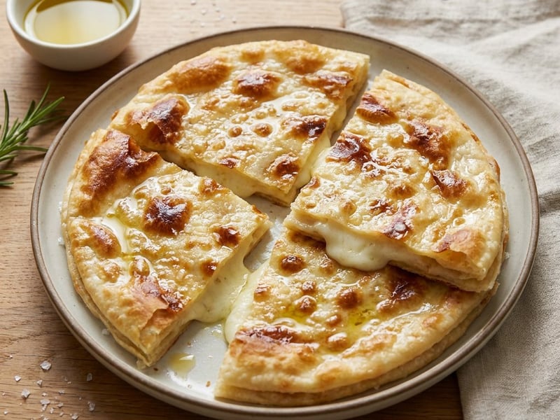 Focaccia di Recco | Crispy and stuffed with soft cheese