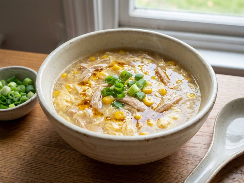 Chinese Chicken and Corn Soup | Creamy & Tender