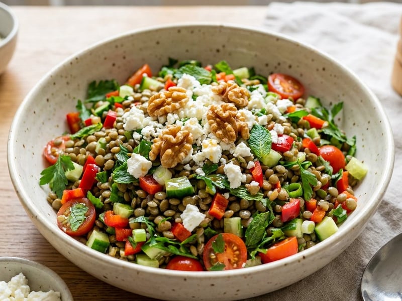 Turkish Lentil Salad | Yeşil Mercimek Salatası