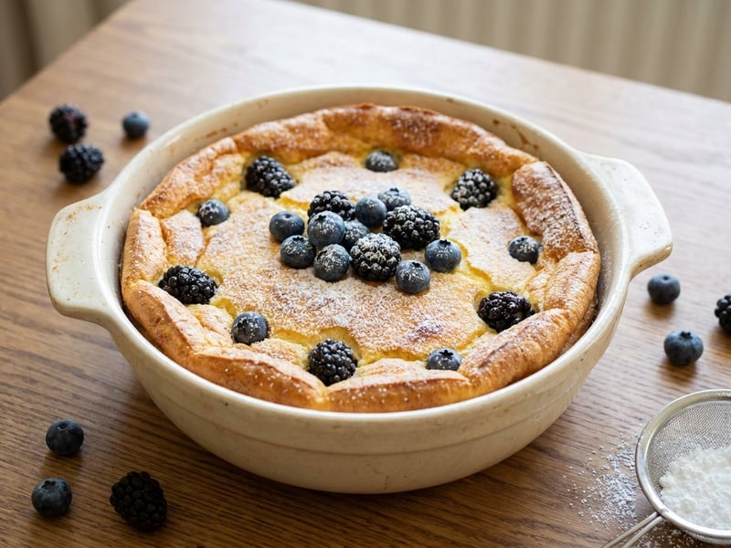 Baked Quark Casserole with Berries | Fluffy Brunch