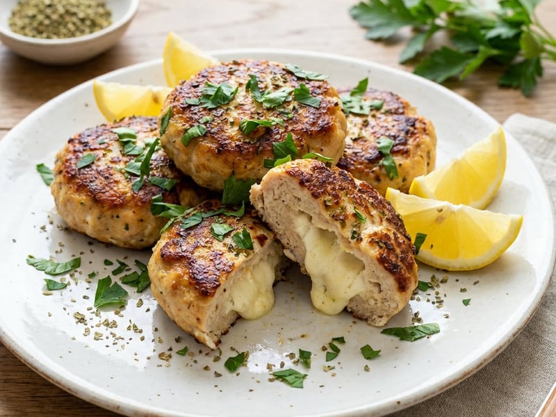 Greek Chicken Bifteki | With Feta Center in 20 Min.