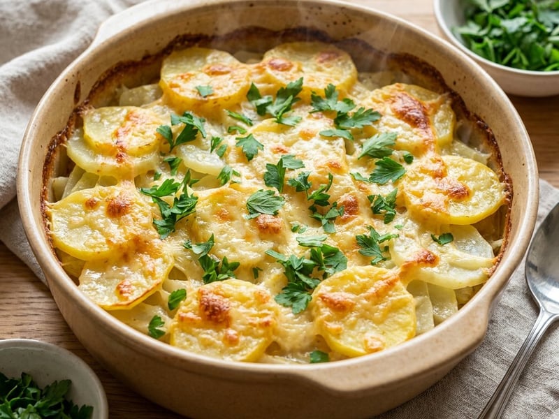 Potato and Kohlrabi Casserole | Hearty Gratinated