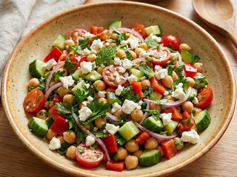 Turkish Chickpea Salad | With Feta & Mint
