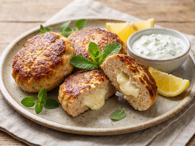 Greek Chicken Bifteki with Feta | Quick & Juicy