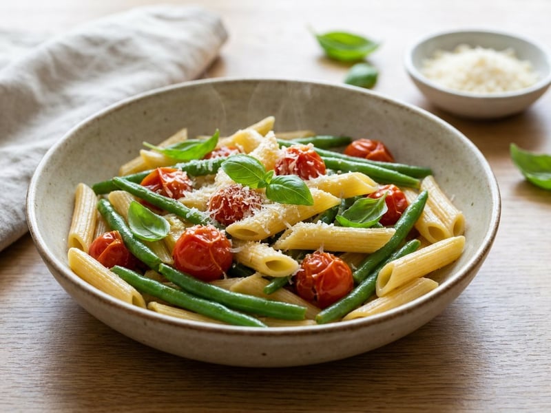 Pasta with Green Beans & Tomatoes | Summer Classic
