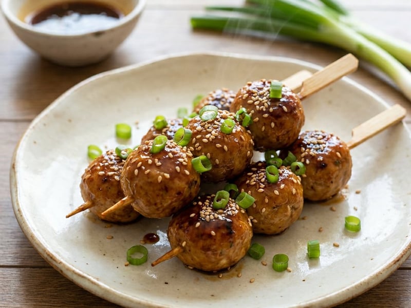 Japanese Tsukune Skewers | Juicy & Aromatically Glazed