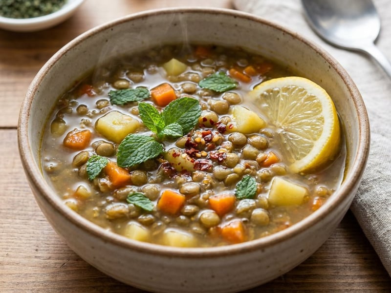 Yeşil Mercimek Çorbası | Turkish Green Lentil Soup