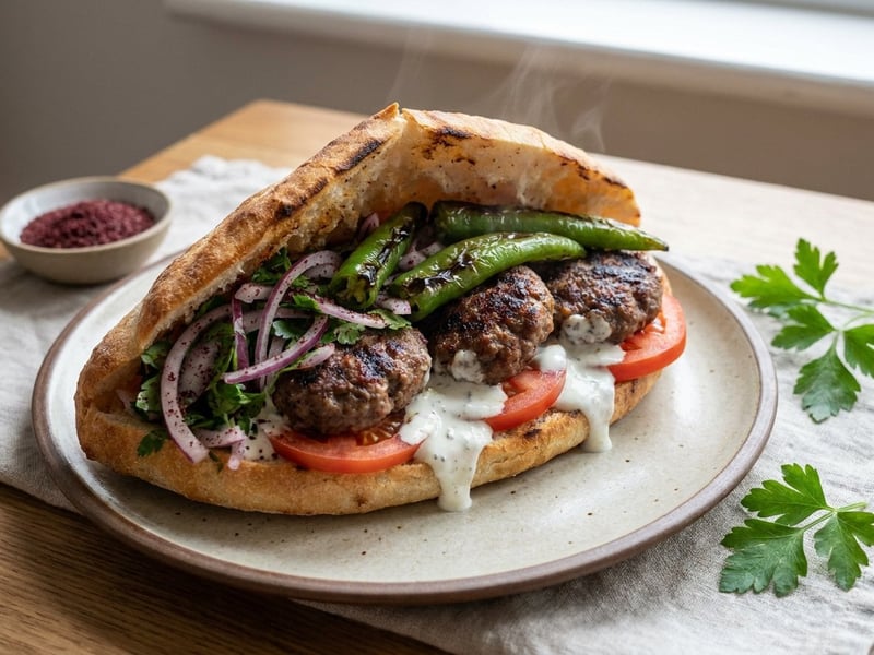 Köfte Ekmek | Turkish Street Food Sandwich