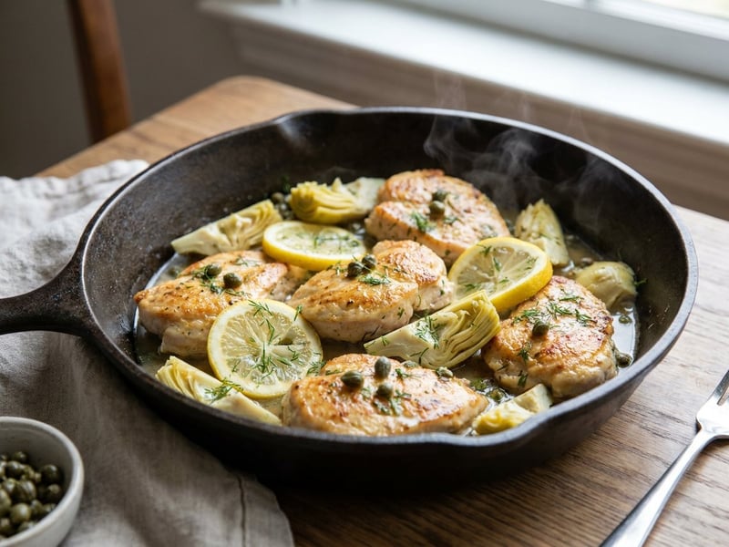 Greek Chicken with Artichokes | Ready in 20 Minutes