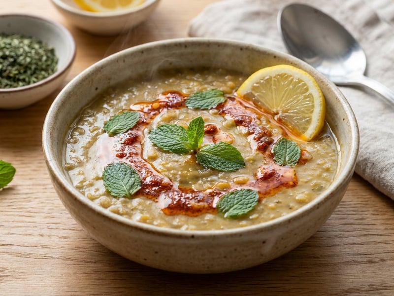 Yeşil Mercimek Çorbası | Turkish Green Lentil Soup