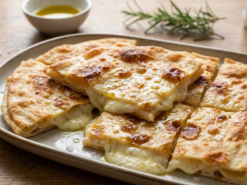 Focaccia di Recco col Formaggio | Crispy & Creamy