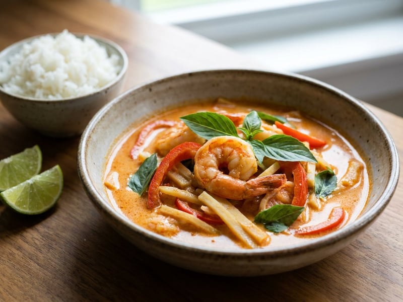 Red Thai Curry with Prawns | Creamy & Aromatic