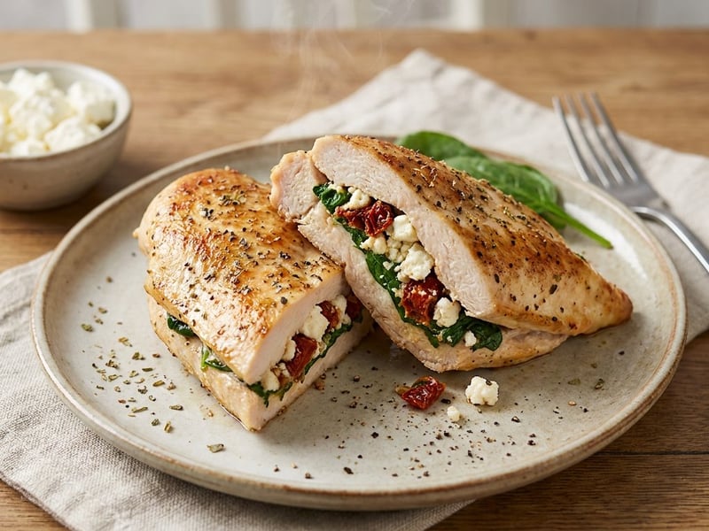 Greek-Style Stuffed Chicken Breast | In 25 Minutes
