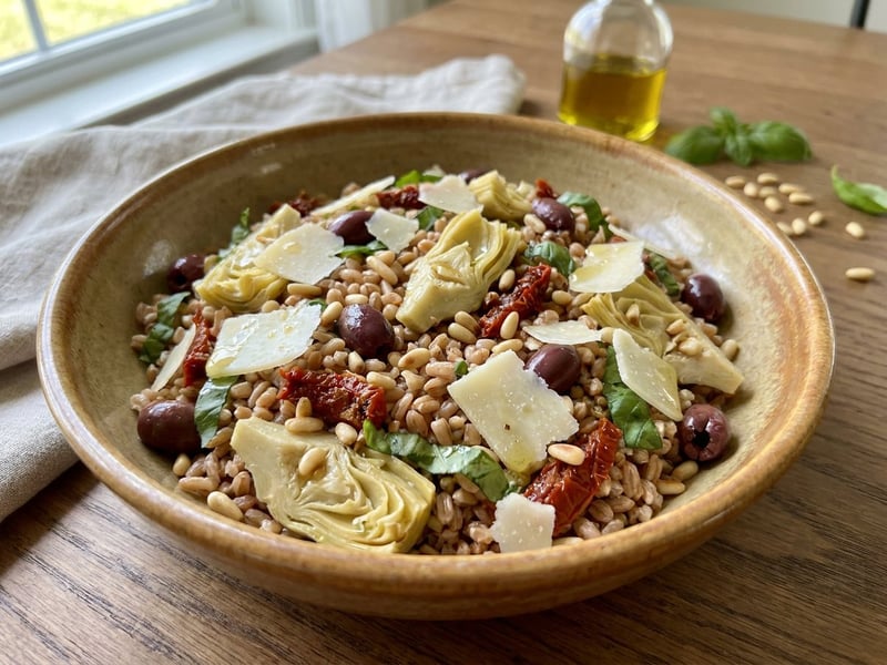 Sicilian Farro Salad | With Artichokes & Pecorino