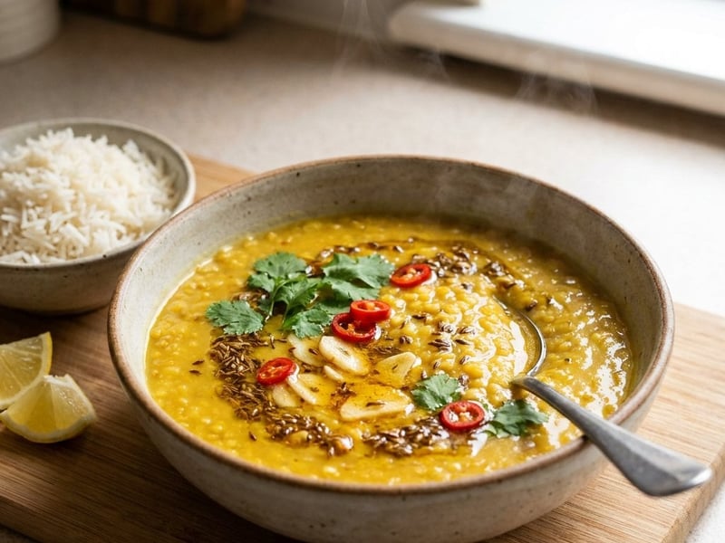 Indisches Tadka Dal | Cremiges gelbes Linsen-Curry