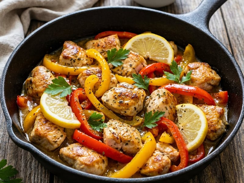 Greek Chicken Tigania | In 20 Minutes